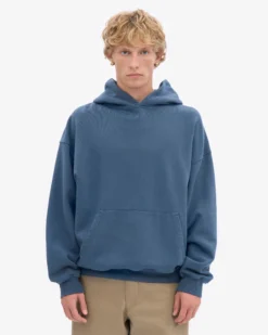 Organic Relaxed Hood Sweatsuit - Petrol Blue
