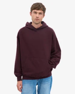 Organic Relaxed Hood Sweatsuit - Oxblood Red