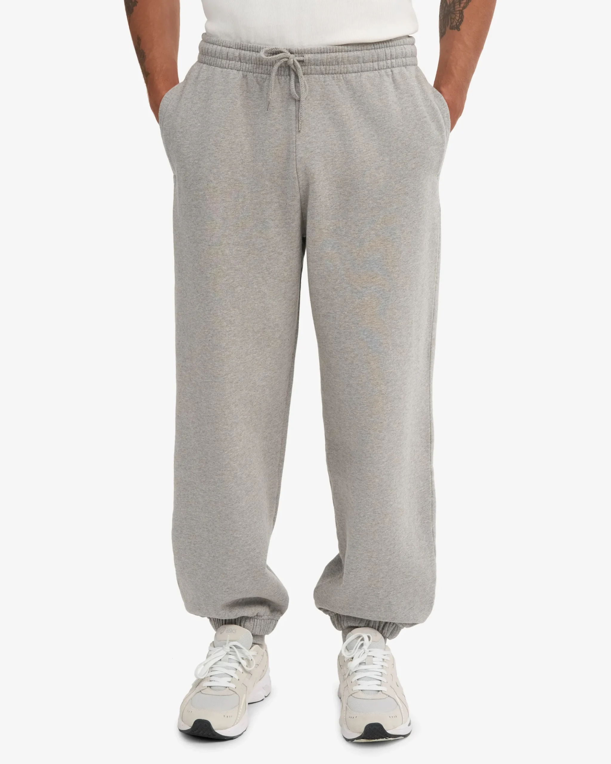 Organic Relaxed Hood Sweatsuit - Heather Grey
