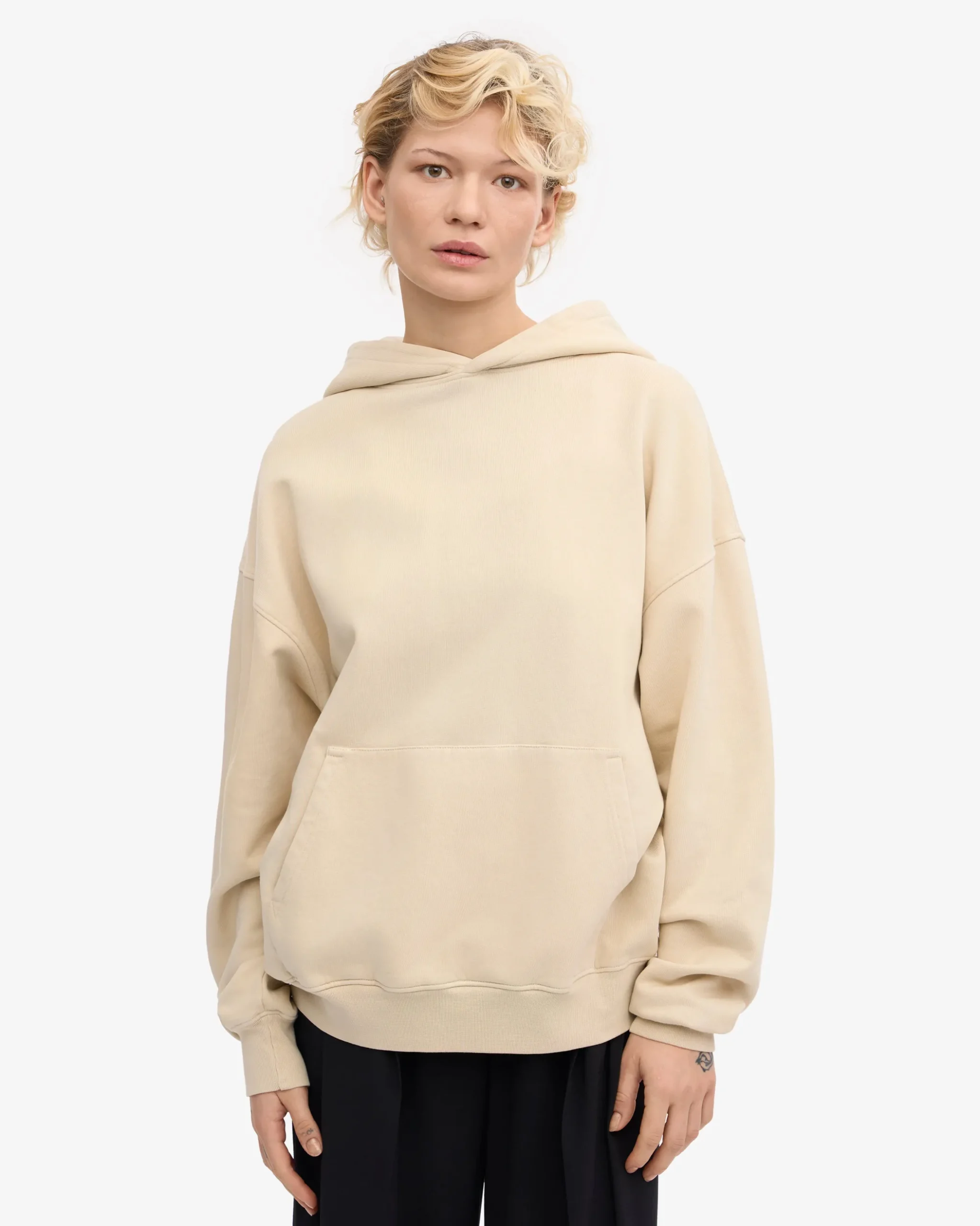Organic Relaxed Hood Sweatsuit - Ivory White
