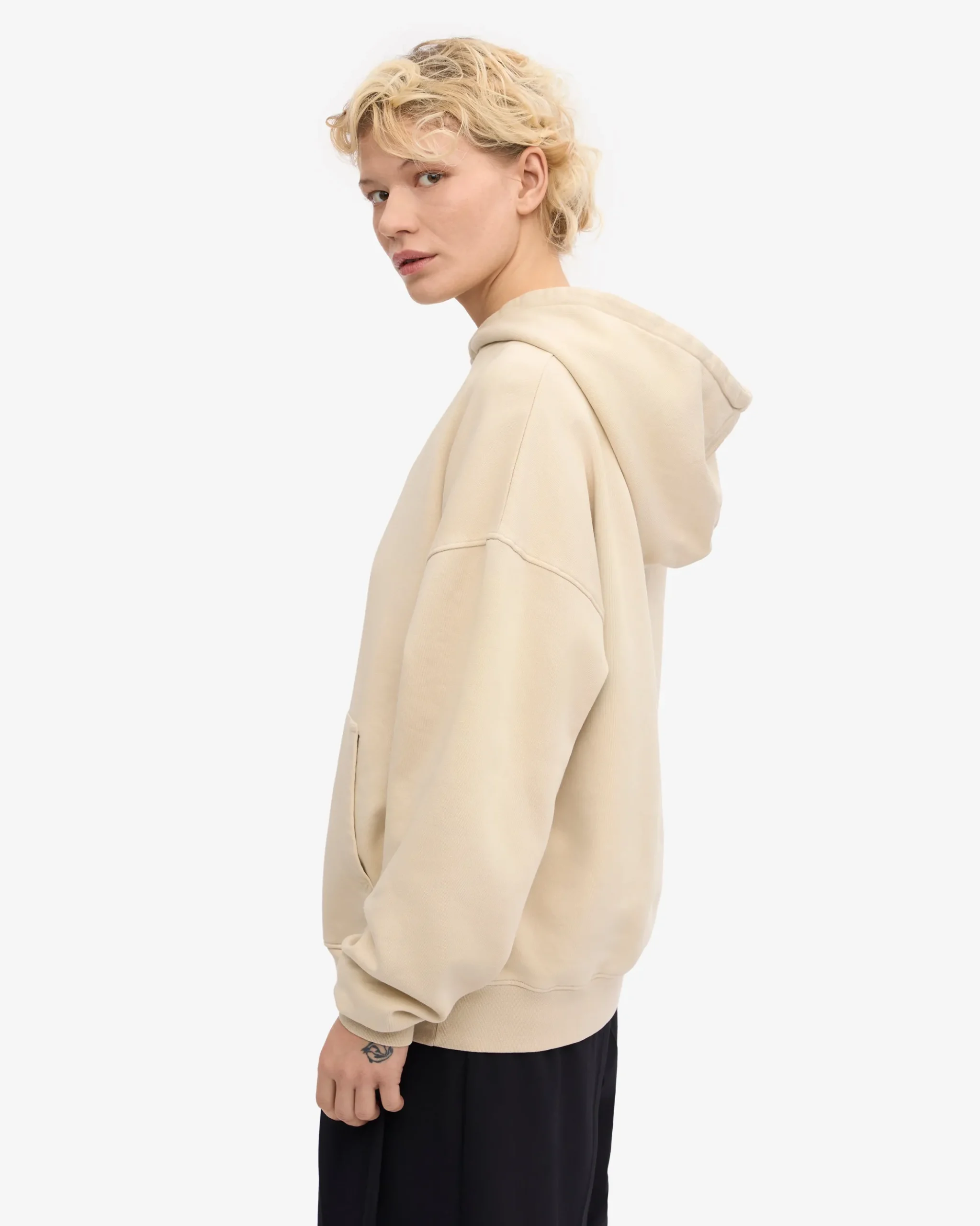 Organic Relaxed Hood Sweatsuit - Ivory White