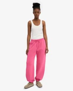Organic Relaxed Sweatpants - Bubblegum Pink