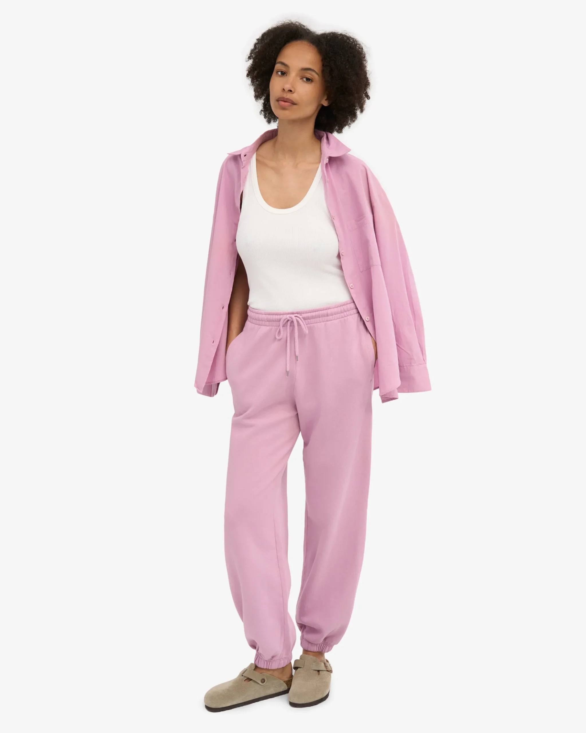 Organic Relaxed Sweatpants - Cherry Blossom
