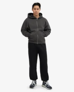Organic Relaxed Sweatpants - Deep Black
