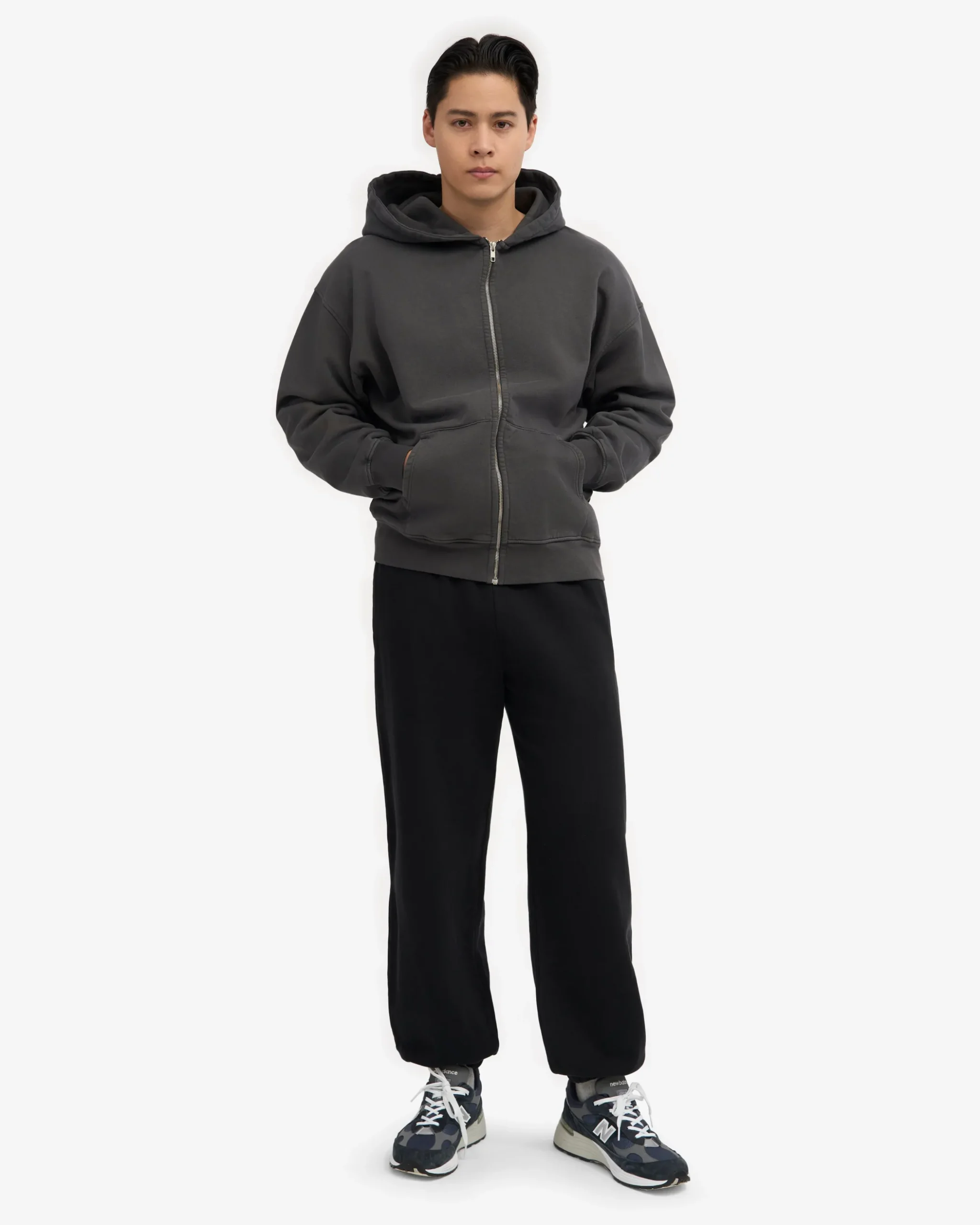 Organic Relaxed Sweatpants - Deep Black