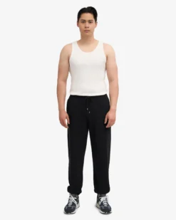 Organic Relaxed Sweatpants - Deep Black
