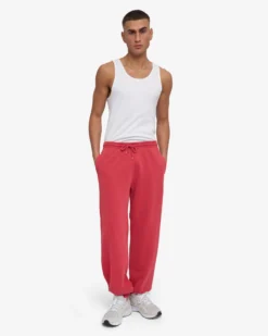 Organic Relaxed Sweatpants - Faded Red