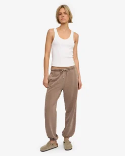 Organic Relaxed Sweatpants - Faded Khaki