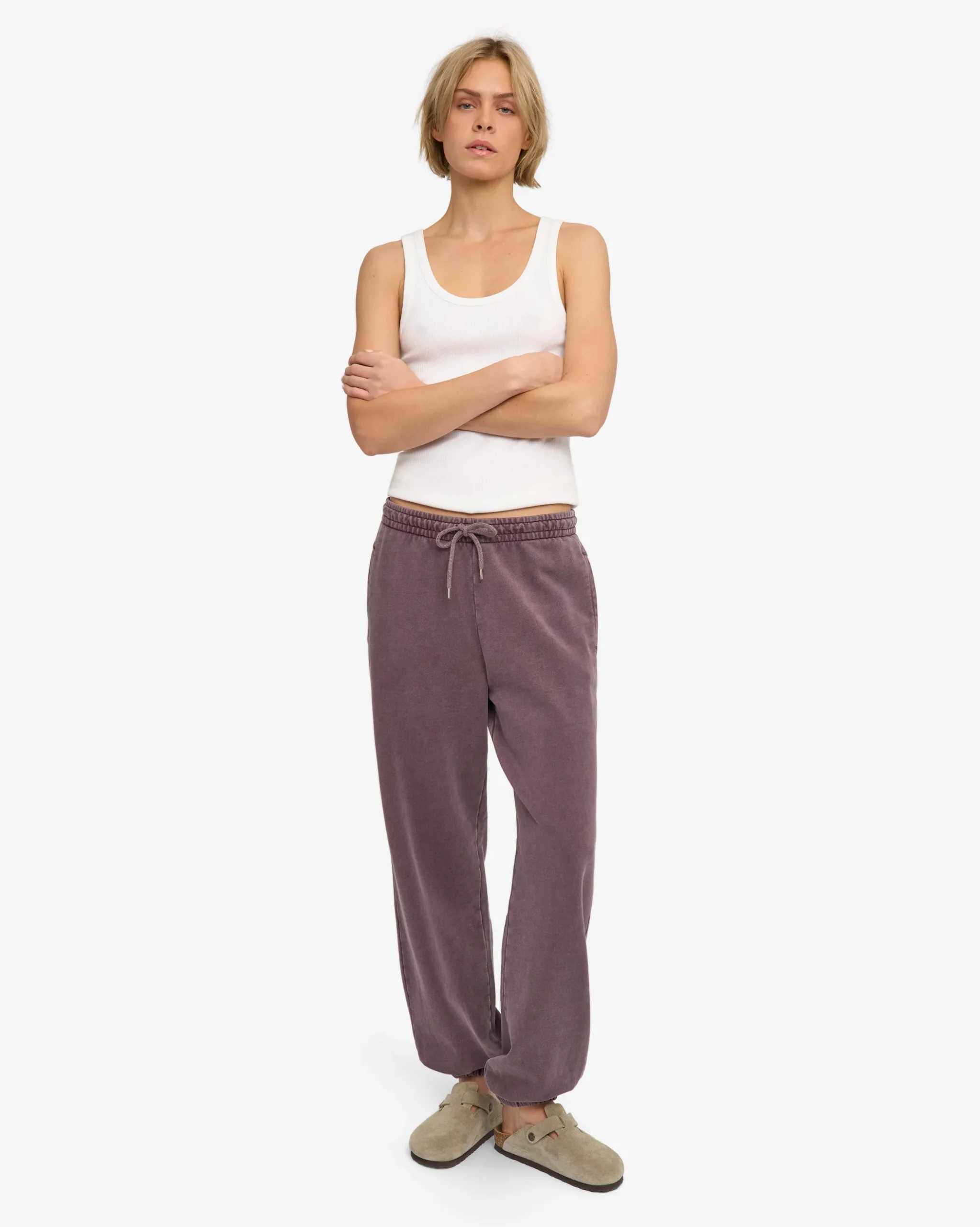 Organic Relaxed Sweatpants - Faded Grape