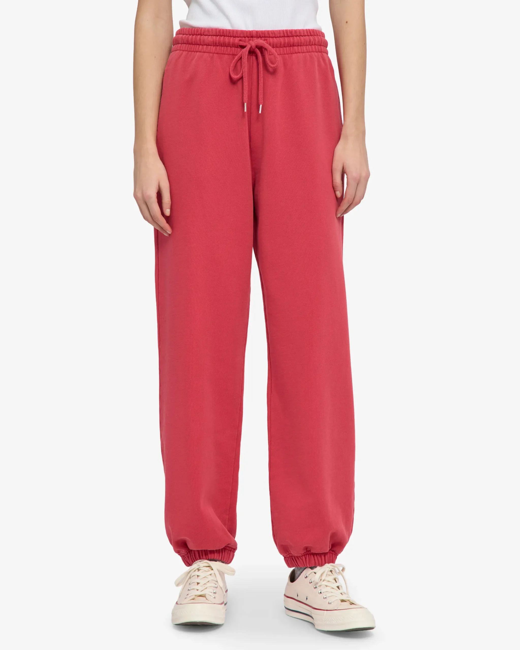 Organic Relaxed Sweatpants - Faded Red