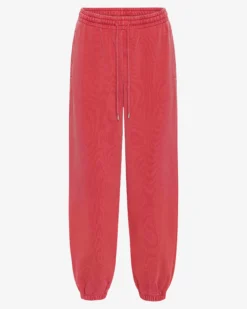 Organic Relaxed Sweatpants - Faded Red