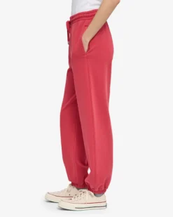 Organic Relaxed Sweatpants - Faded Red