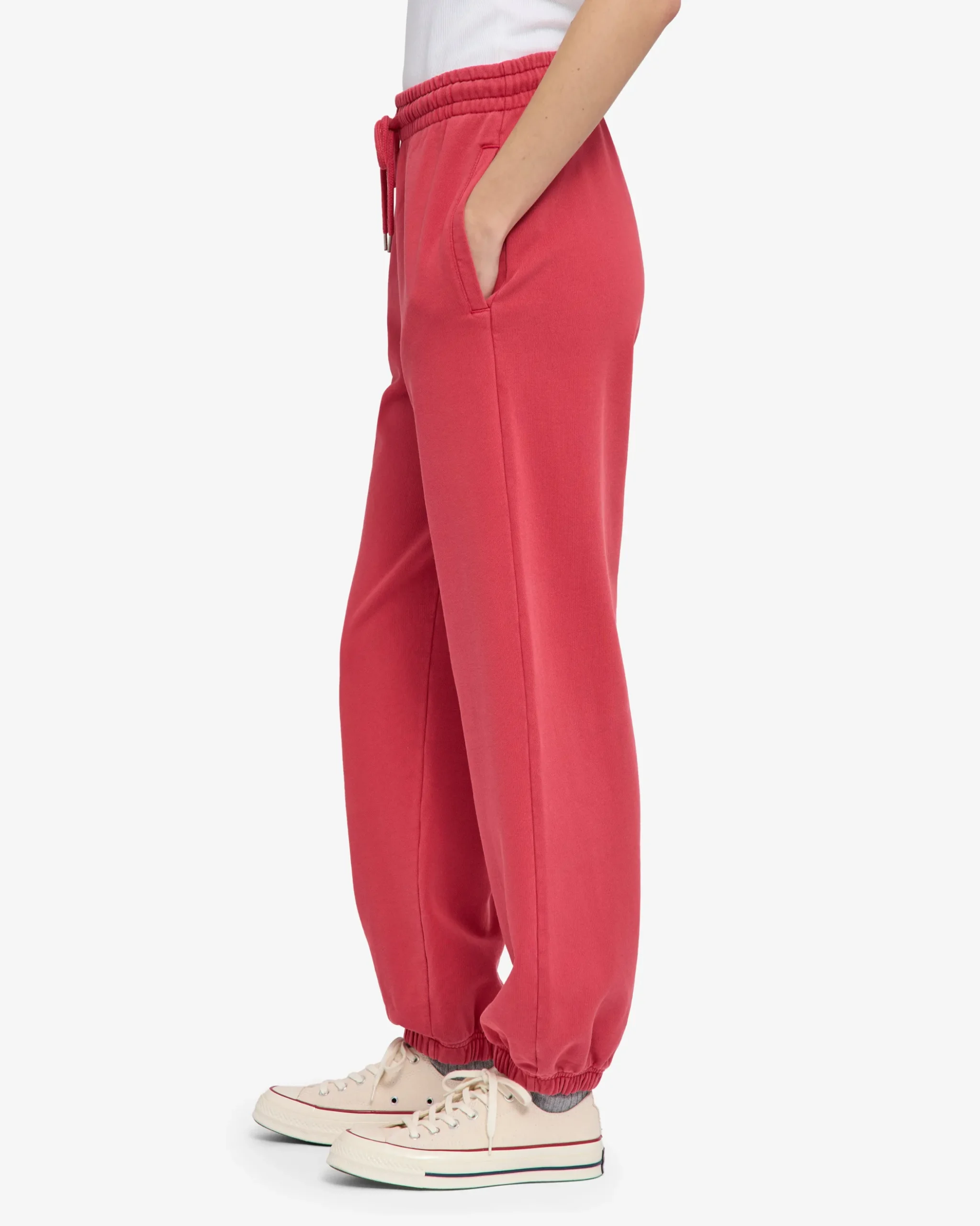 Organic Relaxed Sweatpants - Faded Red
