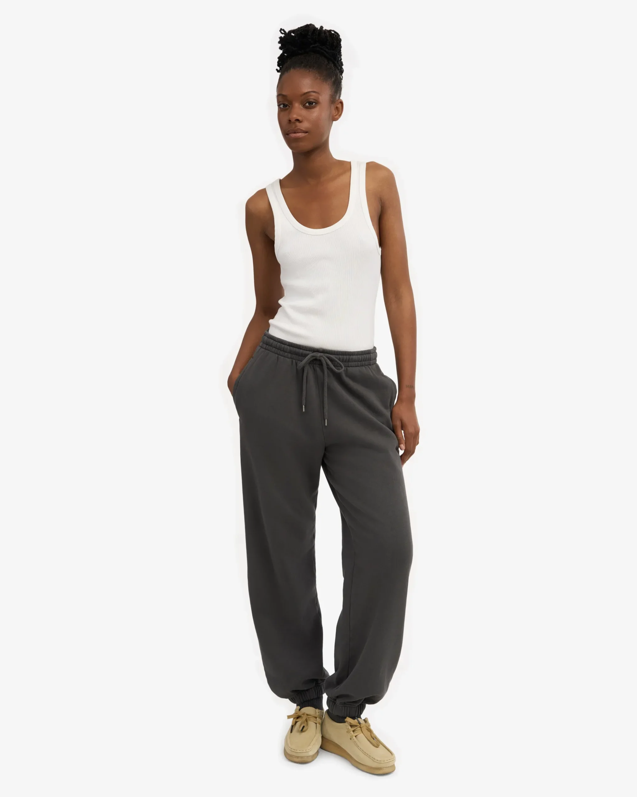 Organic Relaxed Sweatpants - Lava Grey