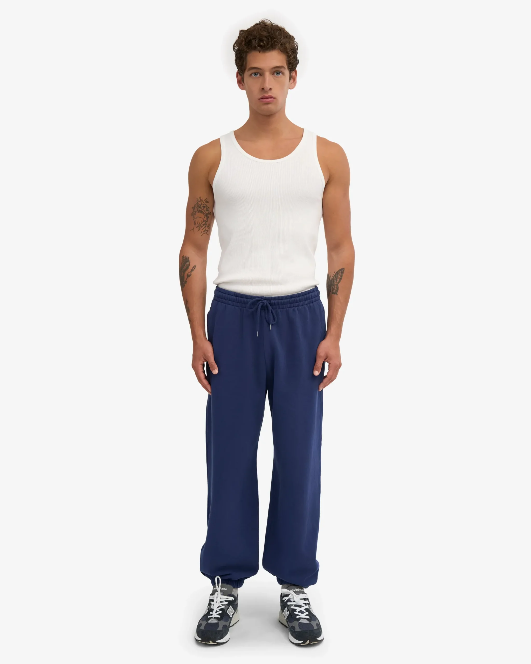 Organic Relaxed Sweatpants - Marine Blue