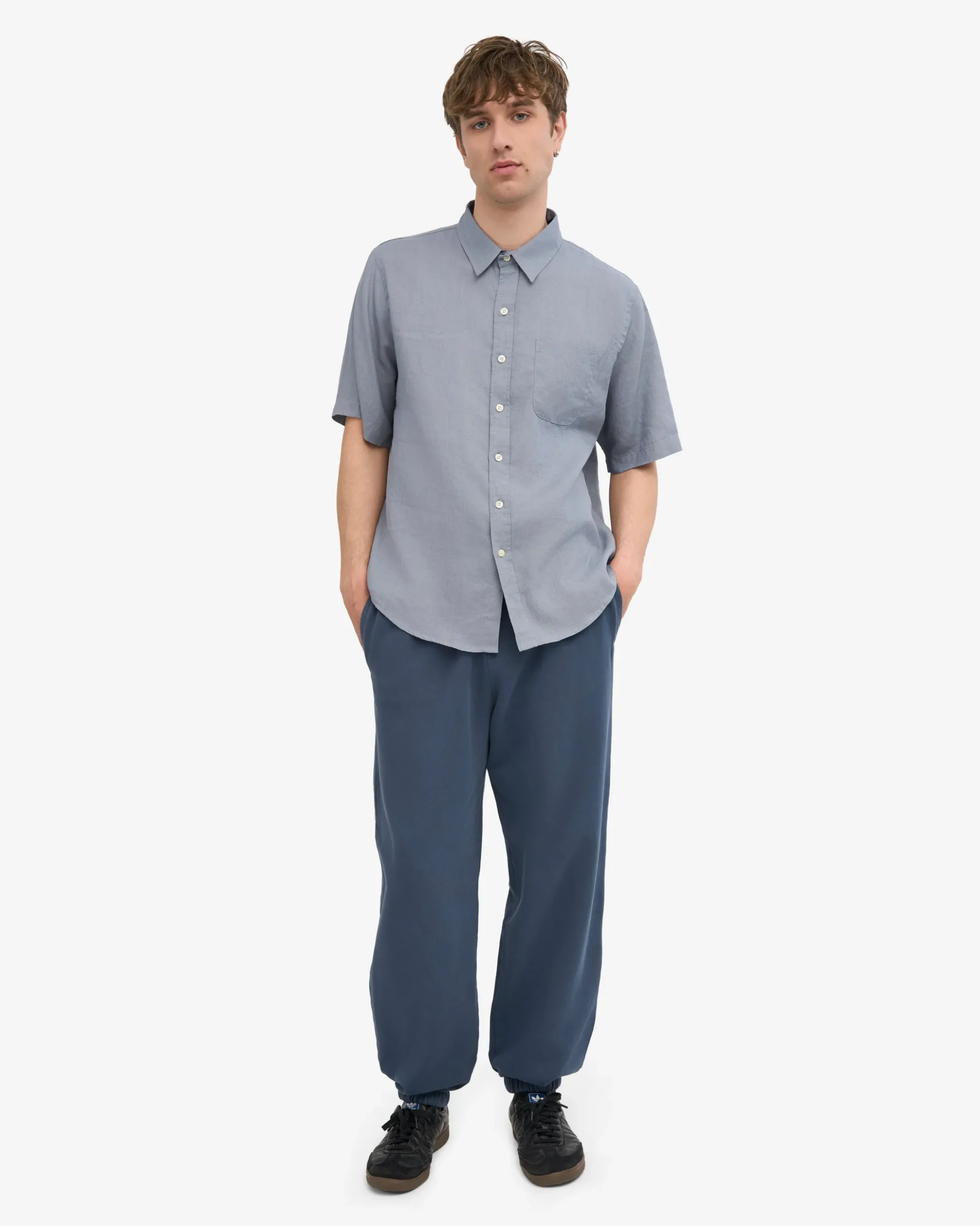 Organic Relaxed Sweatpants - Petrol Blue