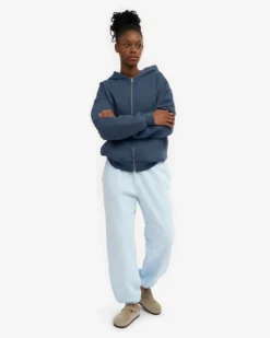 Organic Relaxed Sweatpants - Polar Blue