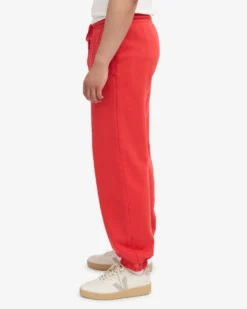 Organic Relaxed Sweatpants - Red Tangerine