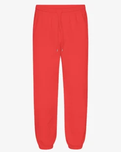 Organic Relaxed Sweatpants - Red Tangerine