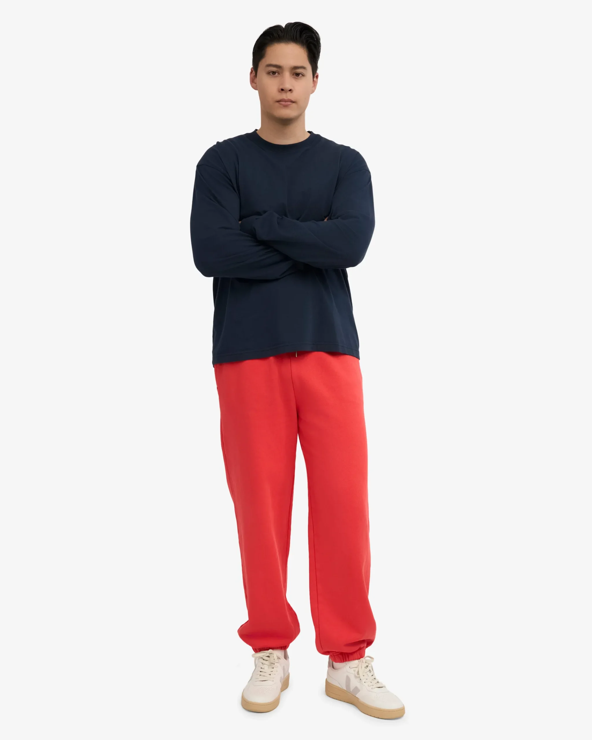 Organic Relaxed Sweatpants - Red Tangerine