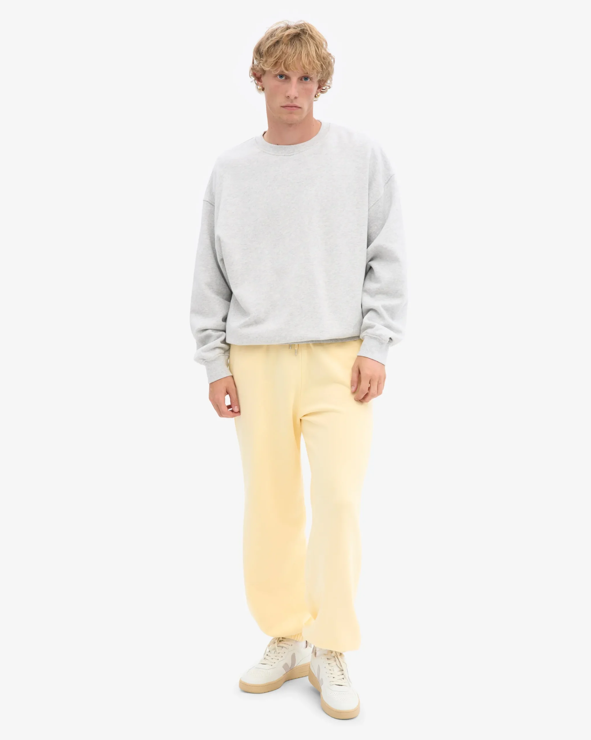 Organic Relaxed Sweatpants - Soft Yellow