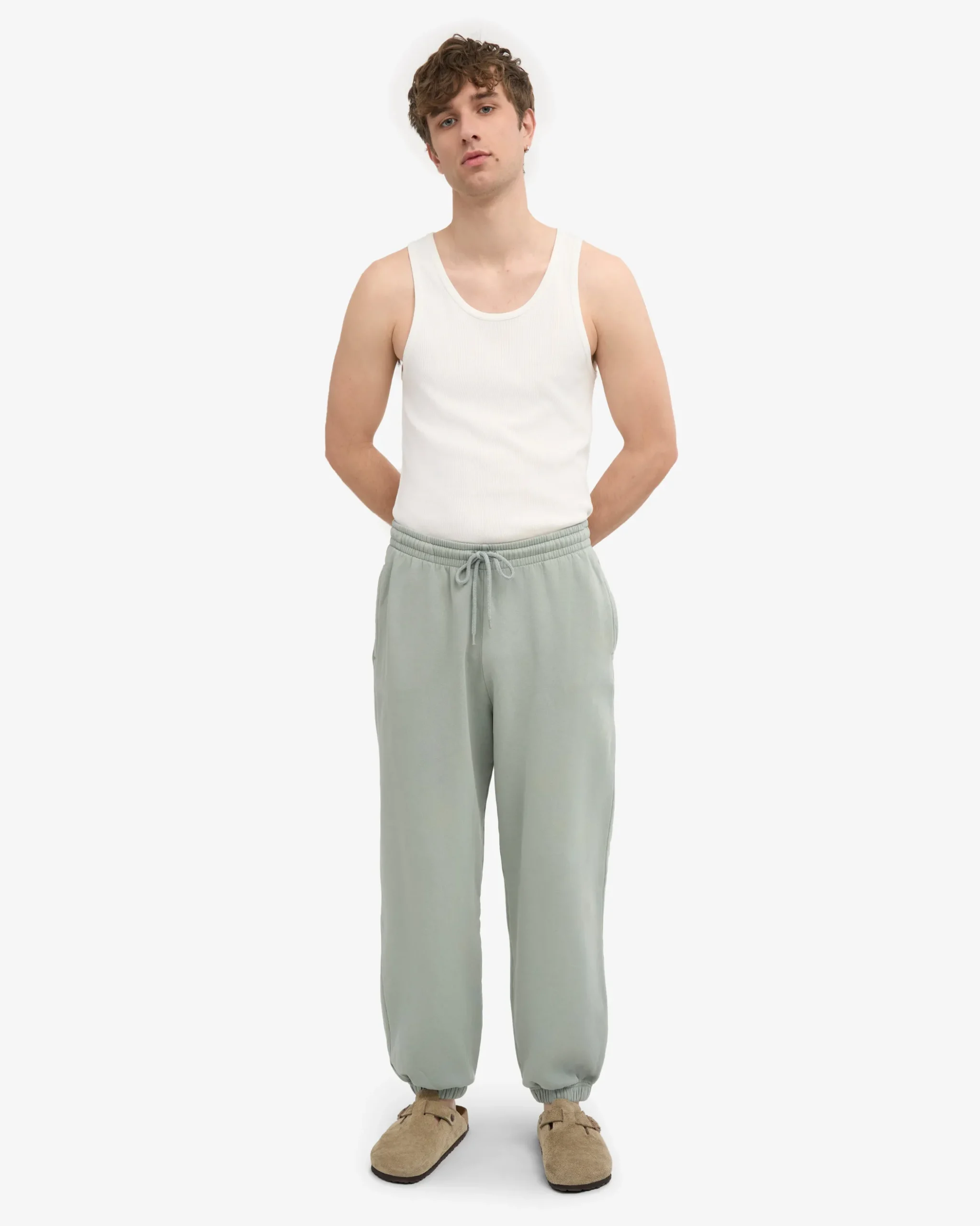 Organic Relaxed Sweatpants - Steel Blue