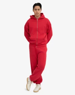 Organic Relaxed Sweatpants - Scarlet Red
