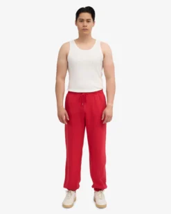 Organic Relaxed Sweatpants - Scarlet Red