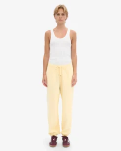 Organic Relaxed Sweatpants - Soft Yellow
