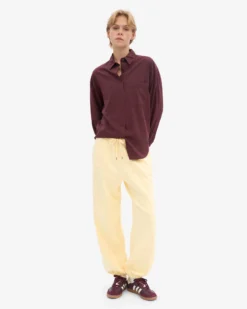 Organic Relaxed Sweatpants - Soft Yellow