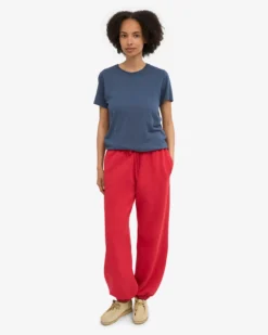 Organic Relaxed Sweatpants - Scarlet Red
