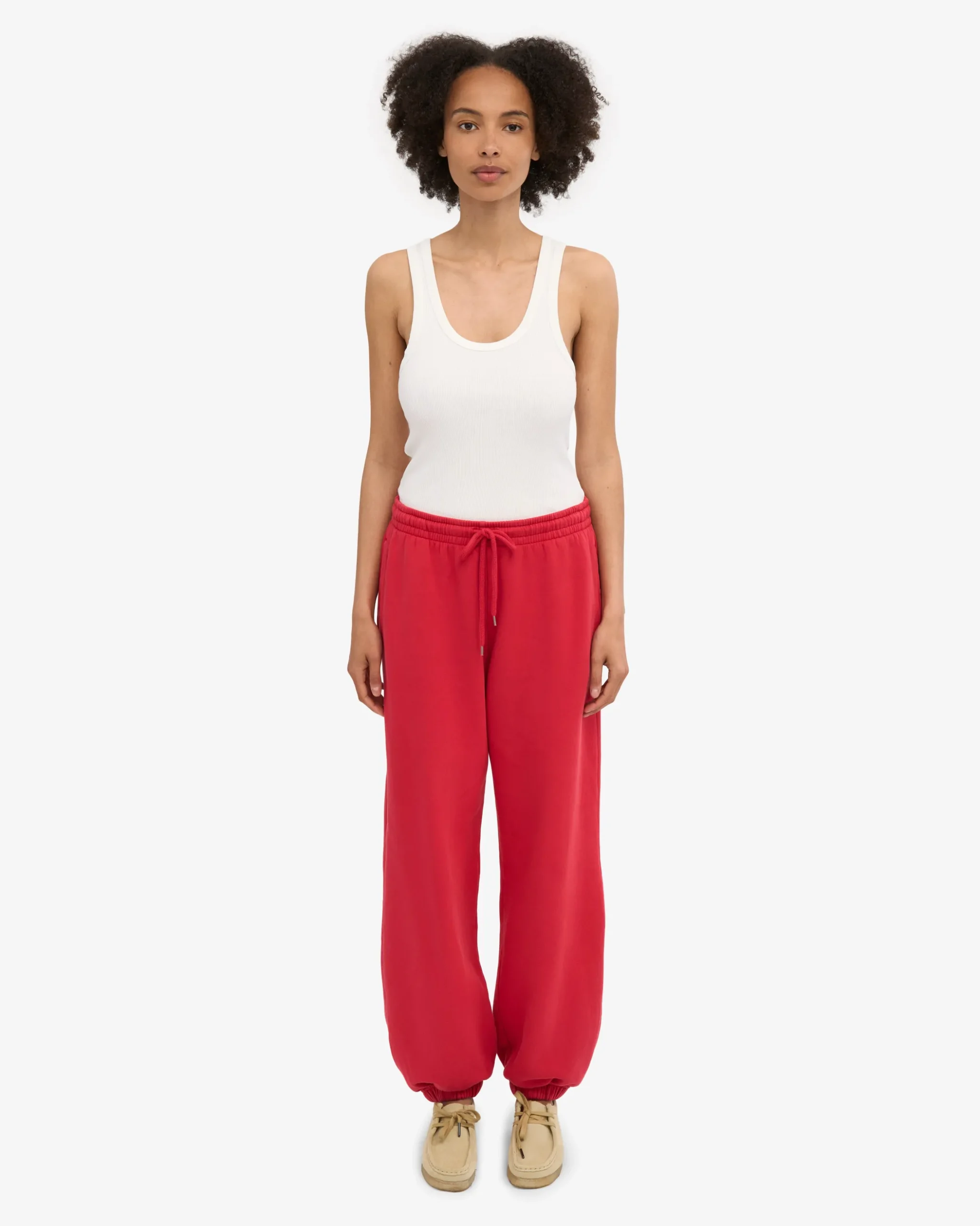 Organic Relaxed Sweatpants - Scarlet Red
