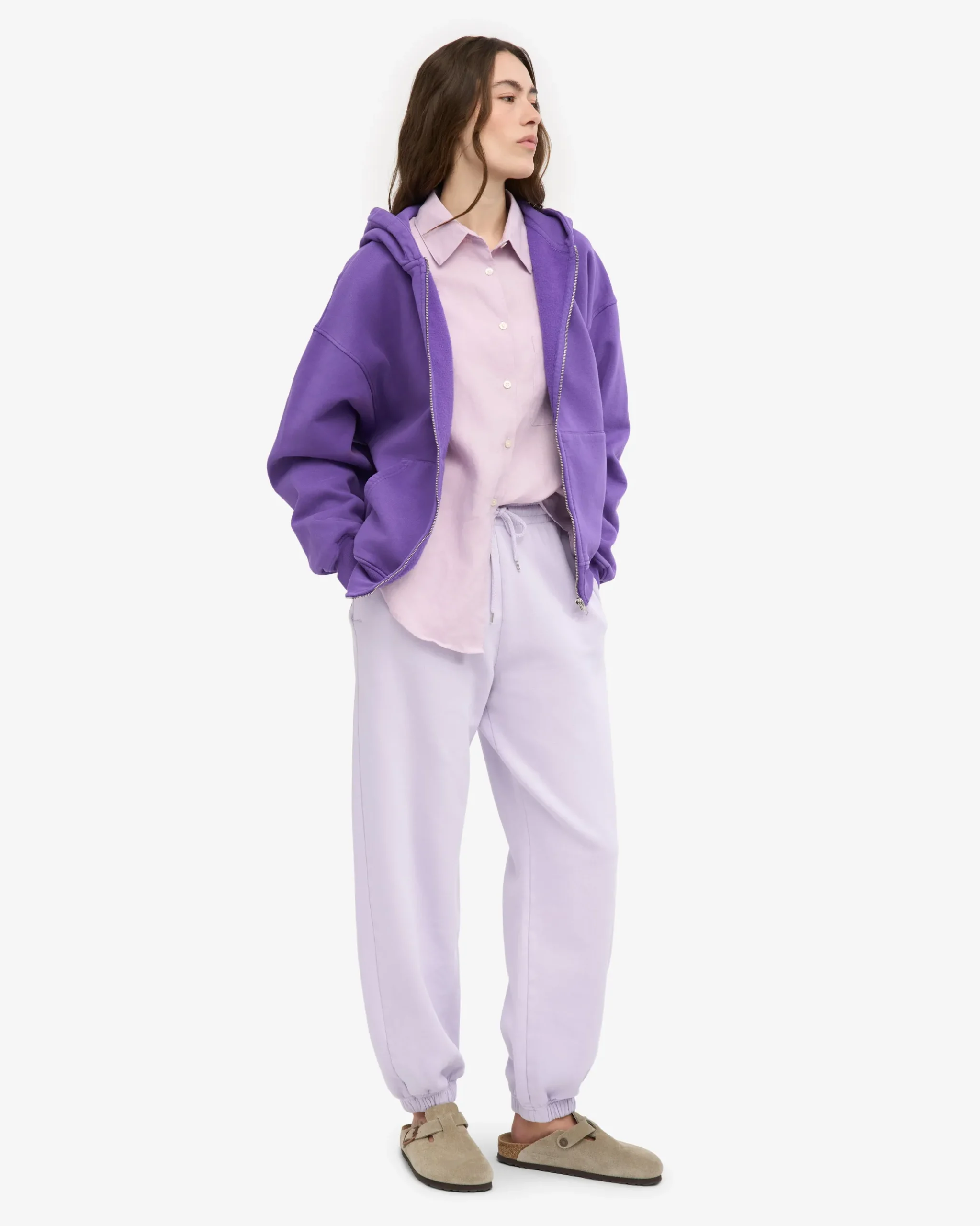 Organic Relaxed Sweatpants - Soft Lavender