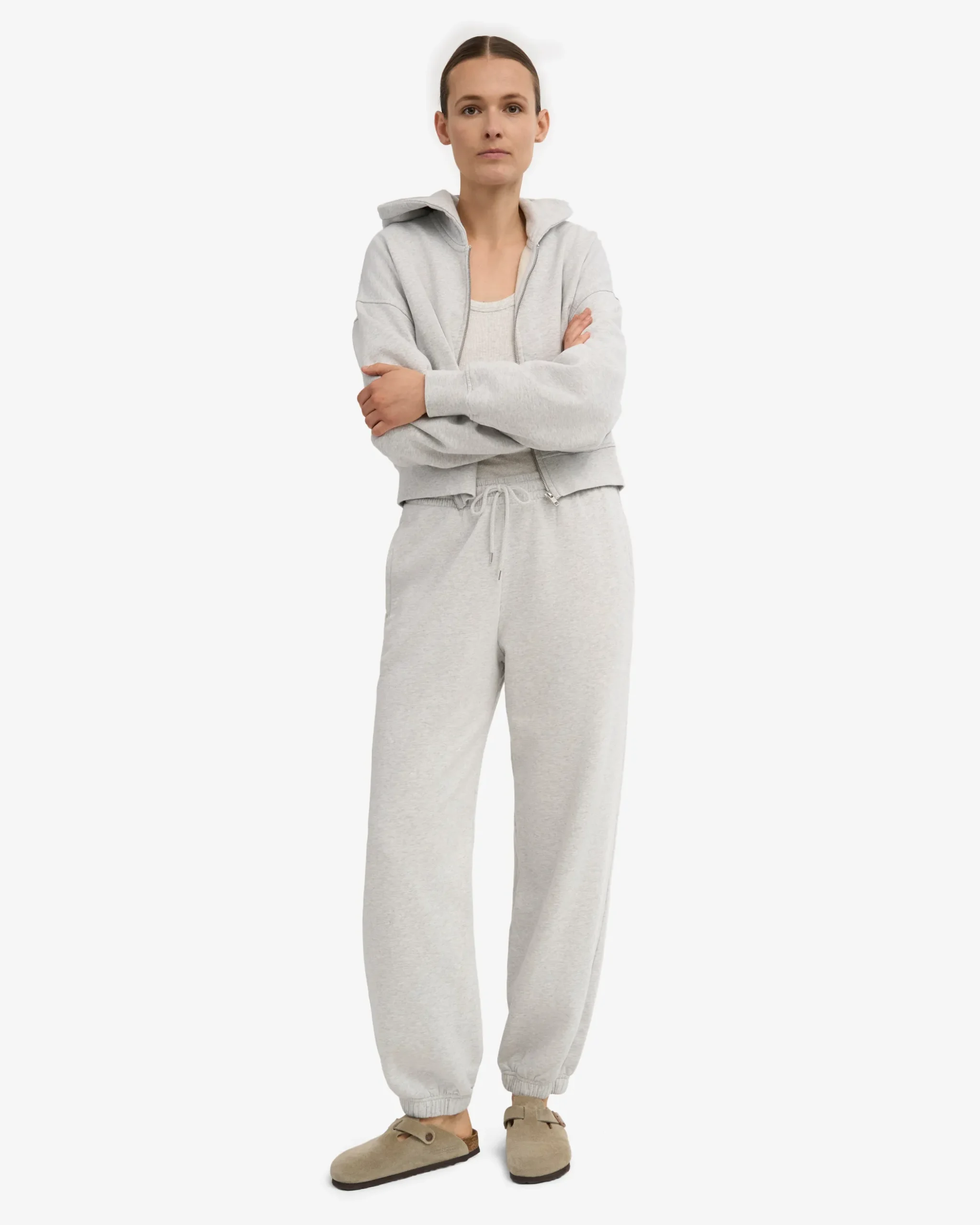 Organic Relaxed Sweatpants - Snow Melange
