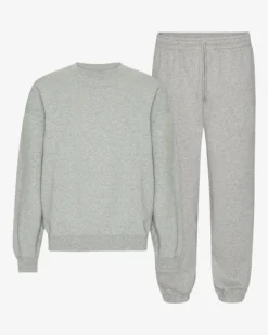 Organic Relaxed Sweatsuit - Heather Grey
