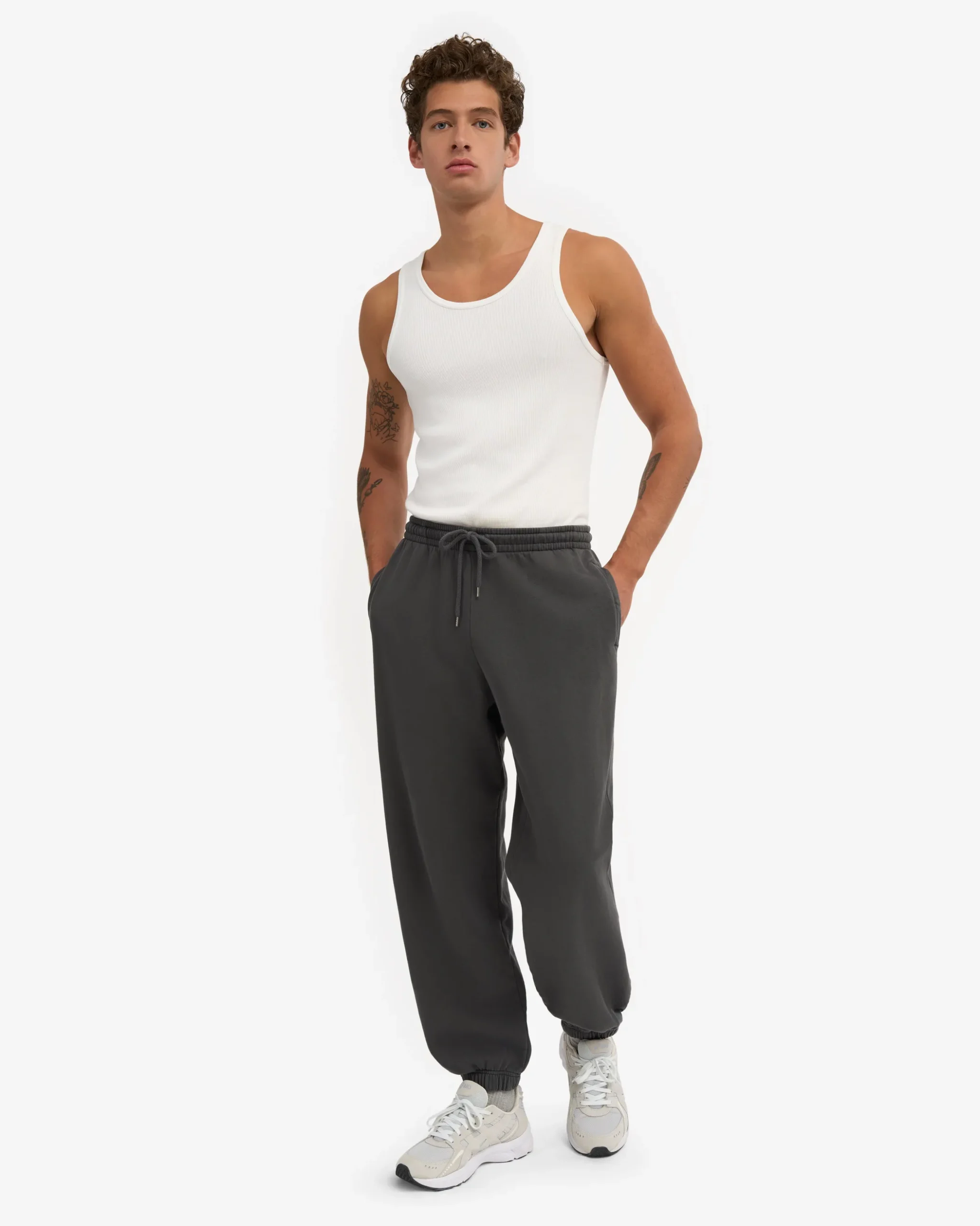 Organic Relaxed Sweatsuit - Lava Grey