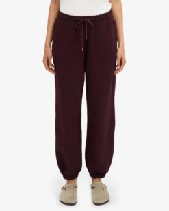 Organic Relaxed Sweatsuit - Oxblood Red