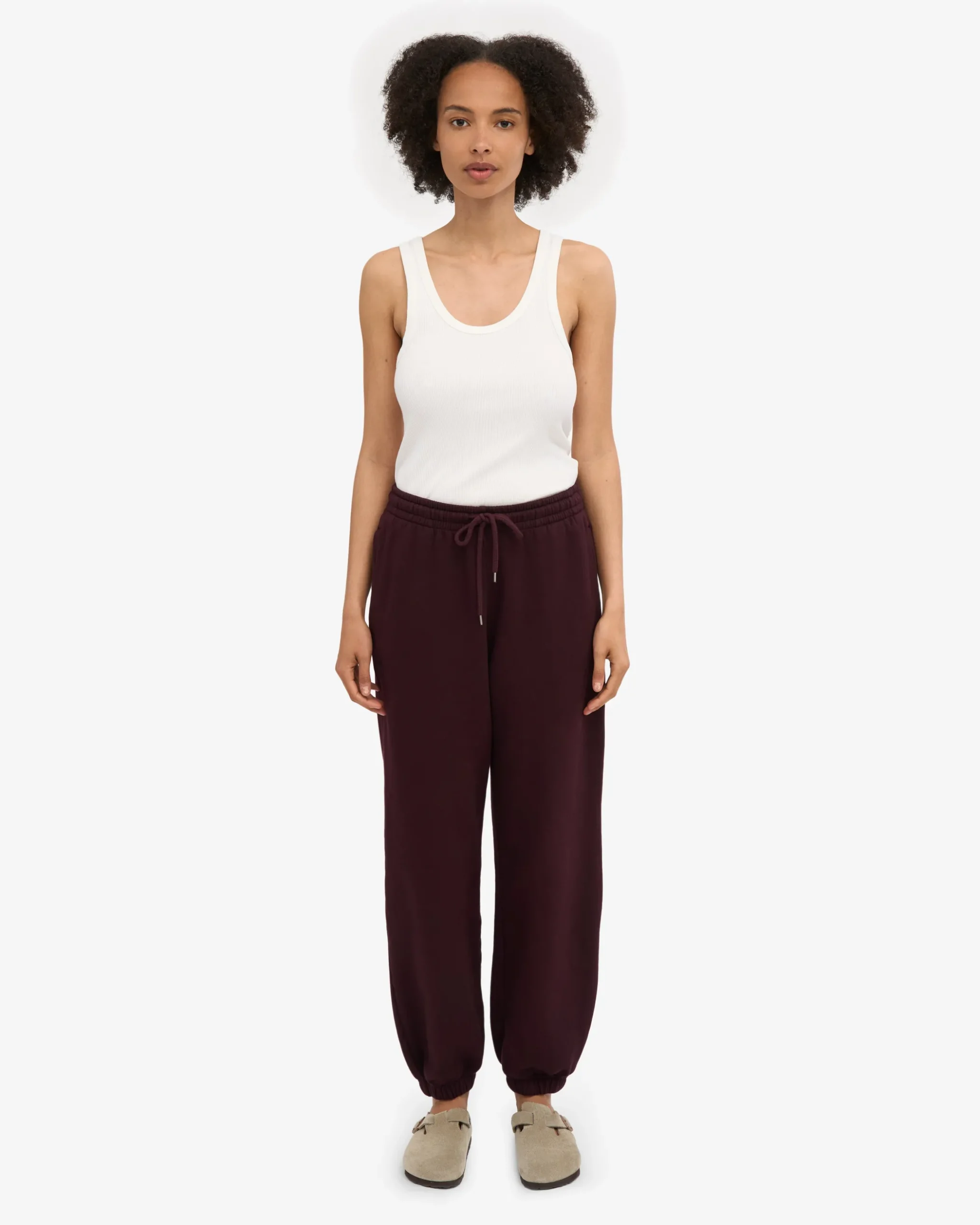 Organic Relaxed Sweatsuit - Oxblood Red