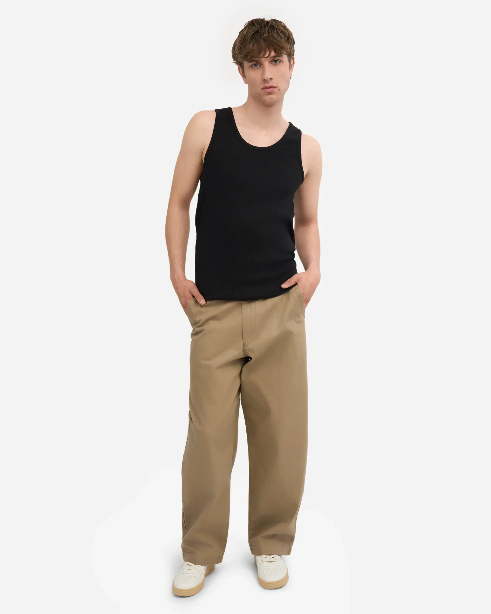 Organic Rib Tank Top - Deep Black