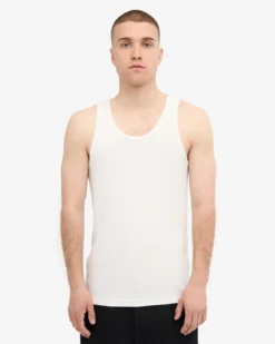 Organic Rib Tank Top - Optical White