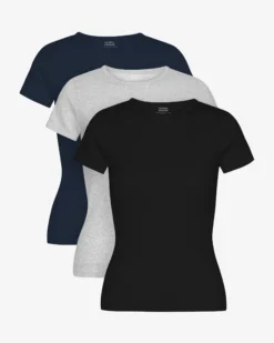 Organic Rib Tee - Mixed 01 (3-Pack)