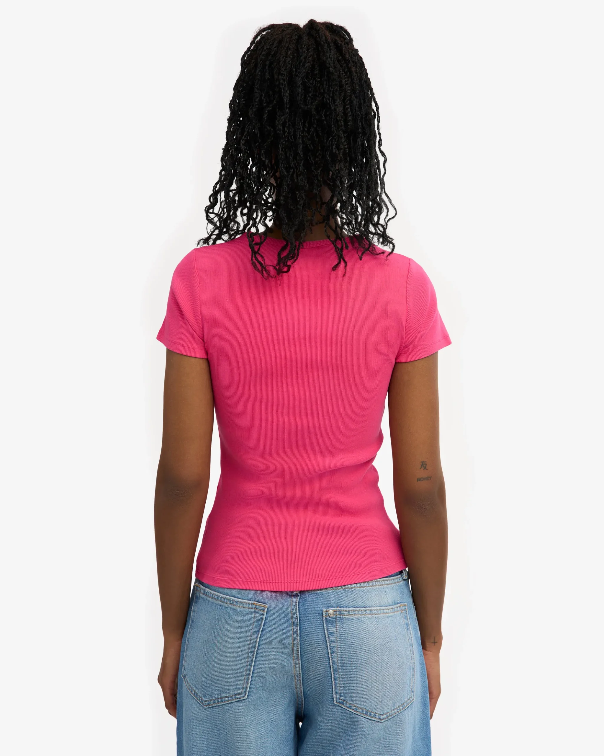 Organic Rib T-Shirt - Bubblegum Pink