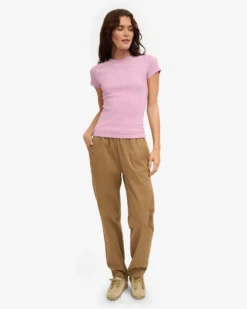 Organic Rib T-Shirt - Cherry Blossom