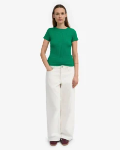 Organic Rib T-Shirt - Kelly Green