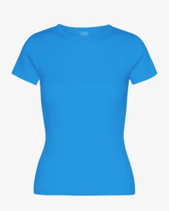 Organic Rib T-Shirt - Pacific Blue