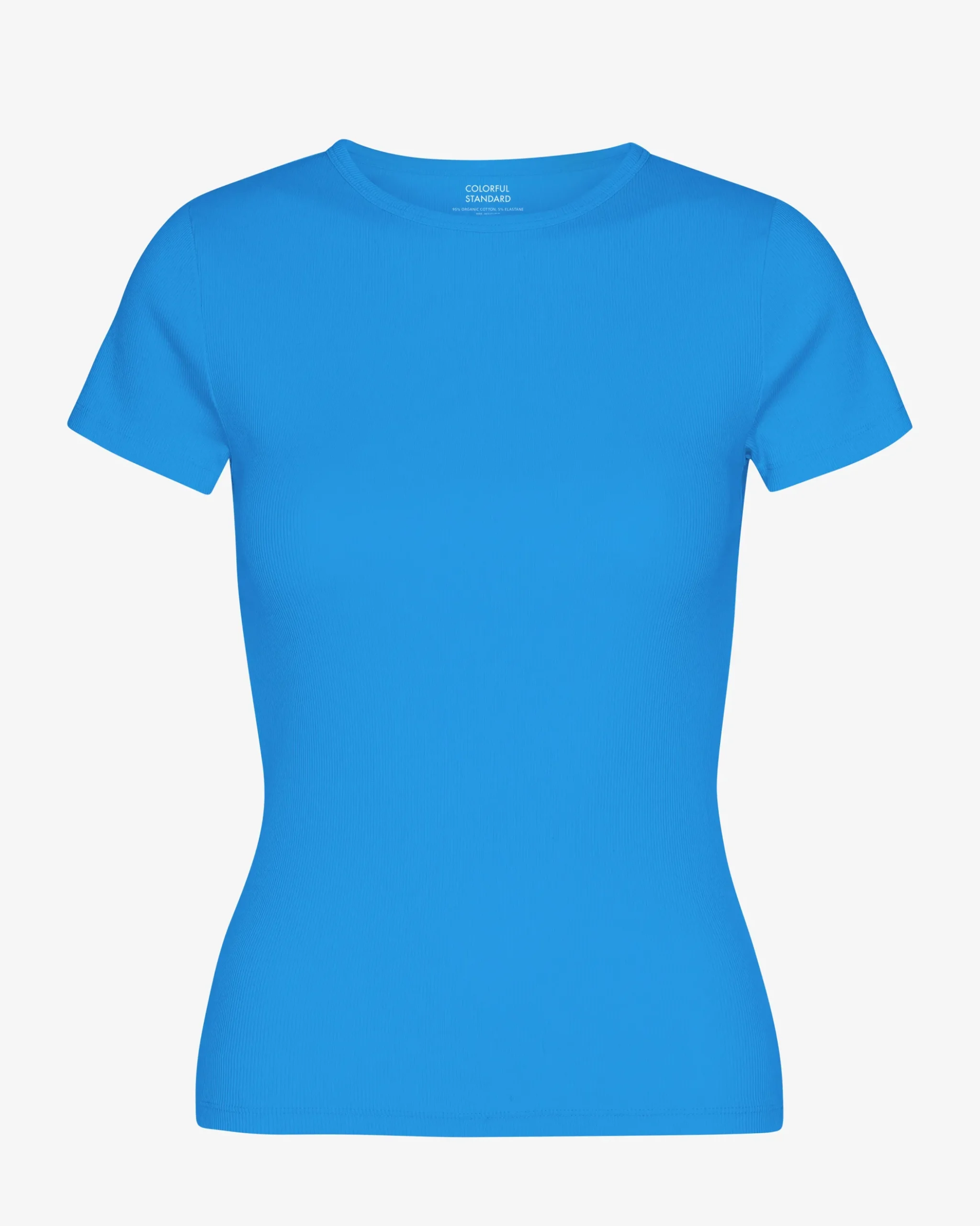 Organic Rib T-Shirt - Pacific Blue