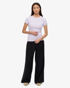 Organic Rib T-Shirt - Soft Lavender
