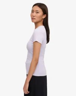 Organic Rib T-Shirt - Soft Lavender