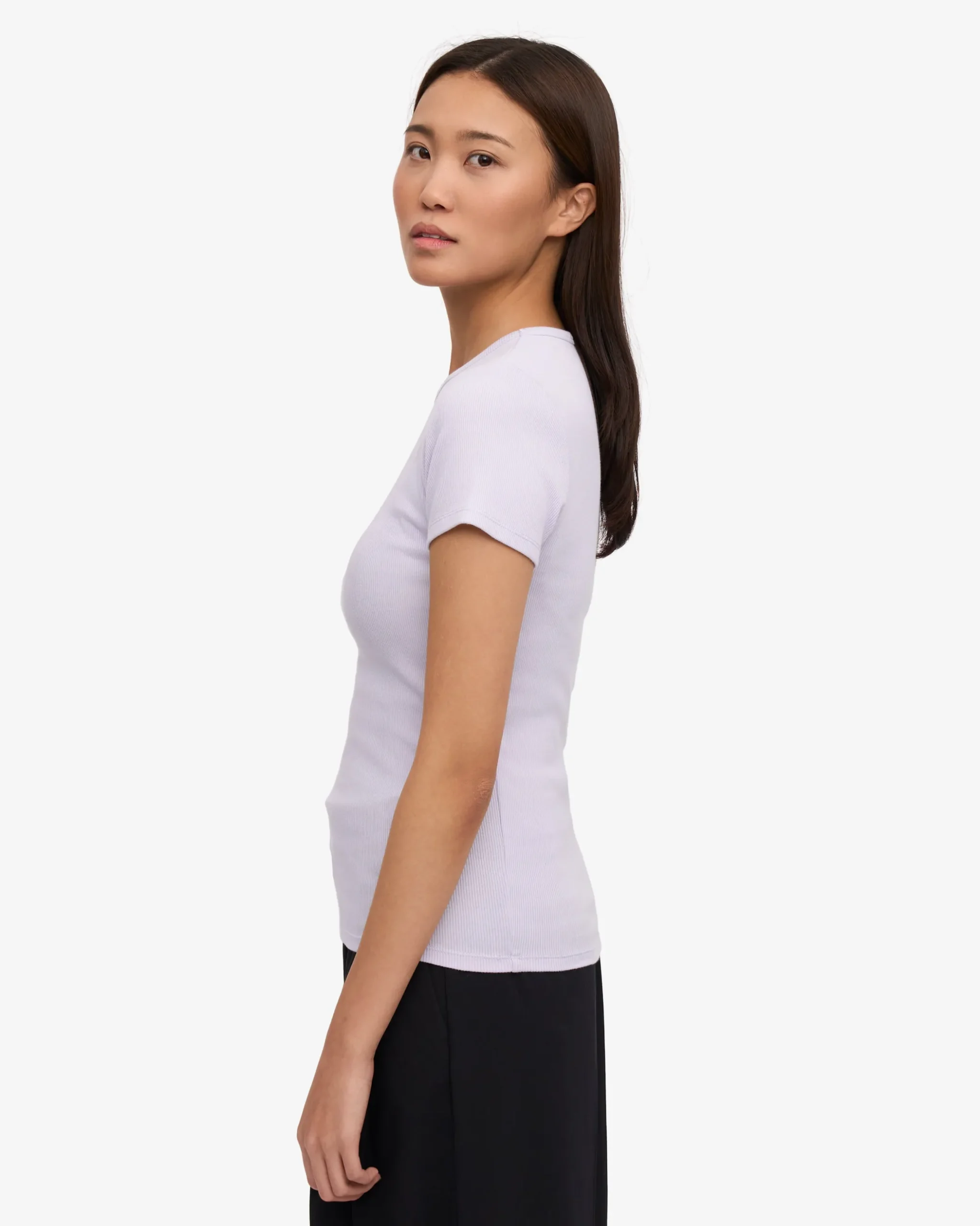 Organic Rib T-Shirt - Soft Lavender