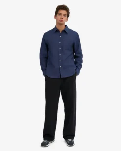 Organic Straight Leg Sweatpants - Deep Black